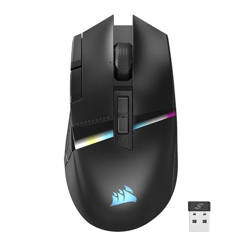 Corsair DARKSTAR Wireless MMO/MOBA Gaming Mouse - 26,000 DPI - 15 Programmable Buttons - Voltage Reducing Design - Long Battery Life - Black