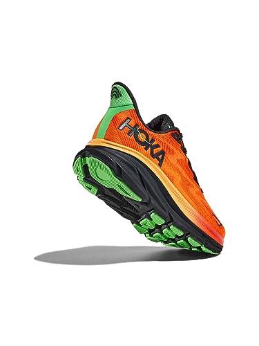 HOKA Clifton 9 Man Running Shoes Orange Black, Flame Vibrant Orange, 9 AU