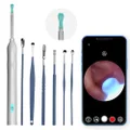 Viviendo Ear Wax Removal Endoscope, Earwax Remover Tool with Ear Camera HD, Clean & Pick Wax Kit, Tyoe-C Rechargeable WiFi Otoscope with 6 LED Lights, Ear Cleaner Scope - White