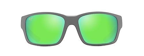 Maui Jim Men's Mangroves Sunglasses, Matte Dark Grey with Light Grey Interior
