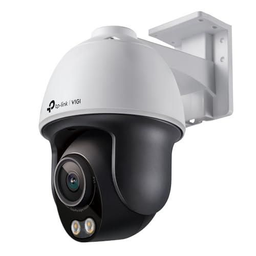 TP-Link VIGI 4MP Smart Outdoor ColourPro Security Camera, Pan/Tilt, Ultra-Low Light Colour Night Vision, 360°, AI Detection, H.265+, 120dB WDR, IP66, Remote Control, SD card slot (VIGI C540S(4mm))