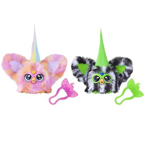 Furby Furblets Fierce & Fabulous 2 Pack, Greenie-Meanie & May-May with 45 Sounds Each, Electronic Plush Toys for Girls & Boys 6 Years & Up, Green/Black & Pink/White