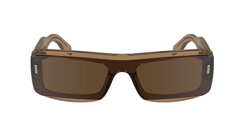 Calvin Klein Unisex Adult Sunglasses CK24503S - Light Brown with Solid Brown Lens