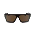 Calvin Klein Unisex Adult Sunglasses CK24502S - Taupe with Solid Brown Lens