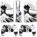 BelugaDesign Space Astronaut Skin PS5 | Galaxy Moon Spaceship Anime Cartoon | Vinyl Cover Wrap Sticker Full Set Console Controller | Compatible with Sony Playstation 5 (PS5 Slim Disc, Black White)
