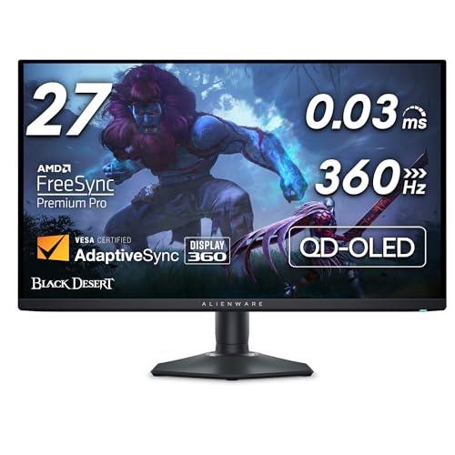 Alienware AW2725DF Gaming Monitor 26.7-Inch 360Hz(N 03Ms AMD FreeSync Adaptive Sync Technology, Adjustability - Height/Tilt/Swivel/Pivot/Builtincable-Management
