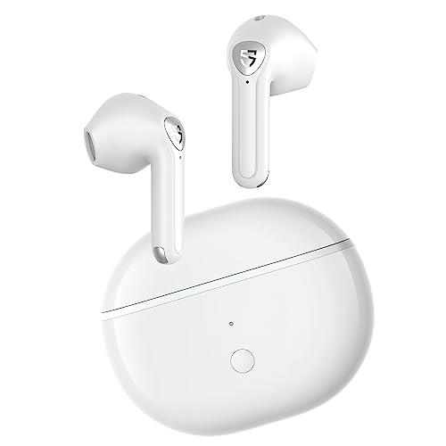SoundPEATS Wireless Earbuds Air3 Deluxe Bluetooth 5.2 Earphones with QCC3040 aptX-Adaptive, TrueWireless Mirroring, 4 Mics and CVC 8.0 for Clear Calls, 14.2mm Driver, Total 22H, App Support (White)