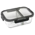 Pyrex Meal Prep Divided Glass Storage, 1380 ml Capacity