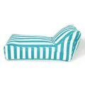 Billy Fresh Laid Back Outdoor Beanbag, 120 cm Length x 65 cm Width x 60 cm Height, Turquoise/White