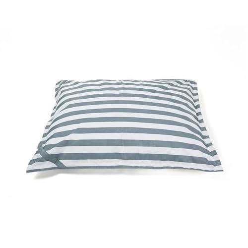 Billy Fresh Lazy Days Outdoor Beanbag, 135 cm Length x 160 cm Width, Grey/White Stripe Floating