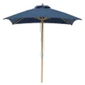 Billy Fresh Bamboo Square Market Umbrella with Cover, 2 Metre Shade Diameter, Solid Navy
