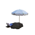 Billy Fresh Vintage Beach Umbrella, Marble Blue/White