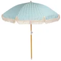 Billy Fresh Vintage Beach Umbrella, Sage Green/White