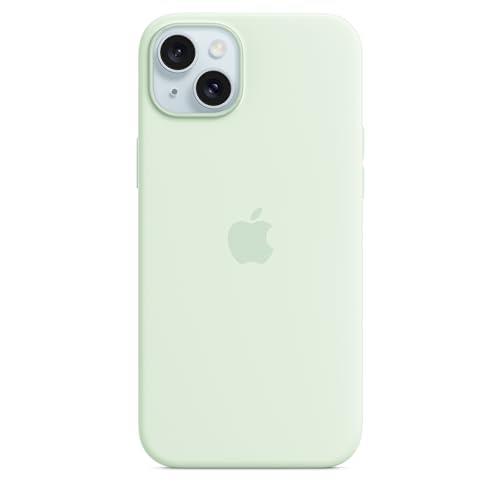 Apple iPhone 15 Plus Silicone Case with MagSafe — Soft Mint