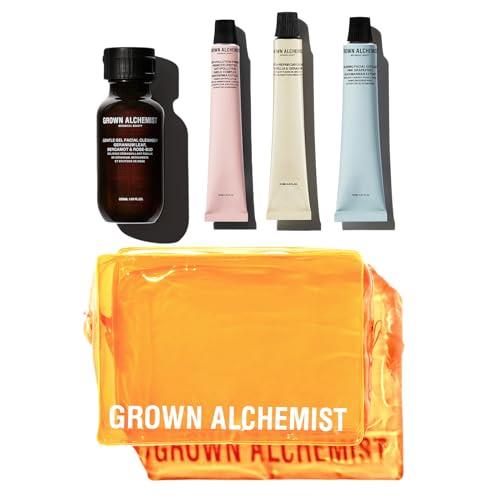 Grown Alchemist Best Sellers Gift Set & Value Pack: Gentle Gel Facial Cleanser, Polishing Facial Exfoliant, Hydra-Repair Day Cream & Anti-Pollution Primer