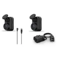Garmin Dash Cam Mini 2, w. Constant Power Cable and Extra Long Power Cable Bundle (2 Dashcams + 2 Cables)
