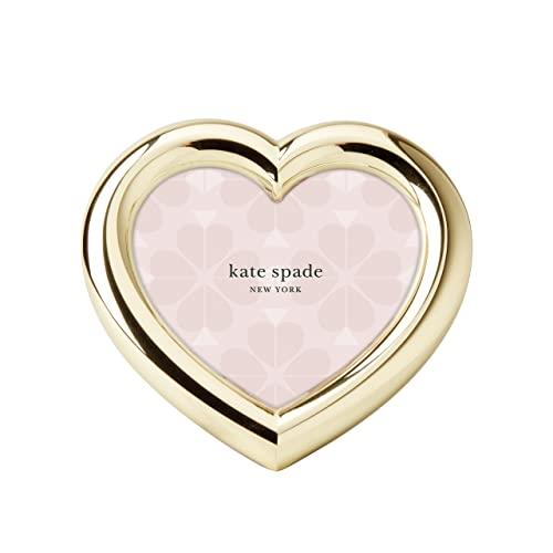 Kate Spade Ks Gold Heart Frame, 1.00, Metallic