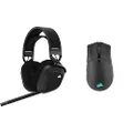 CORSAIR HS80 RGB Wireless Premium Gaming Headset + CORSAIR Sabre RGB PRO Wireless Gaming Mouse