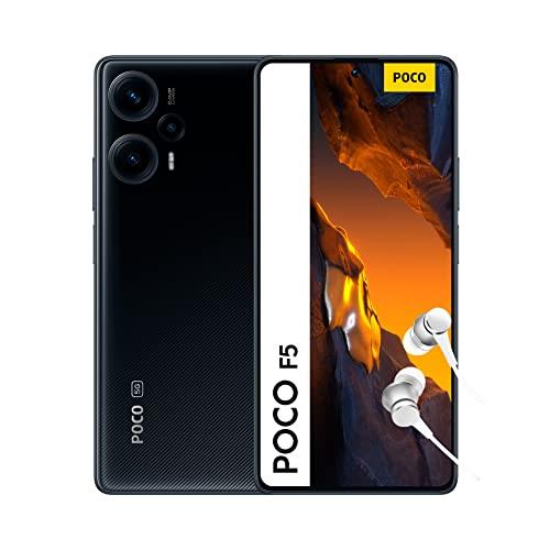 Xiaomi Poco F5 Smartphone + Headphones, 12 + 256 GB Mobile Phone Without Contract, 120 Hz 6.67 Inch AMOLED DotDisplay, 64 MP OIS Triple Camera, 5,000 mAh, 67 W TurboCharge, Dual SIM, Black (German