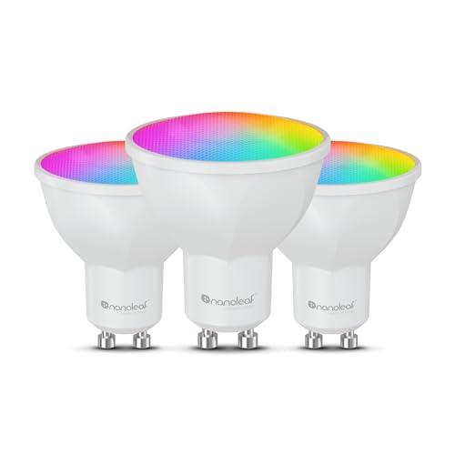 Nanoleaf Essentials Smart Bulb GU10 (Matter Compatible) - 3 Pack - Color Changing LED Lightbulbs with Thread and Matter Integration