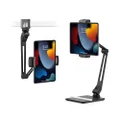Twelve South HoverBar Duo (2nd Gen) for iPad/iPad Pro/Tablets | Adjustable Arm with New Quick-Release Weighted Base and Surface Clamp Attachments for Mounting iPad (Black)