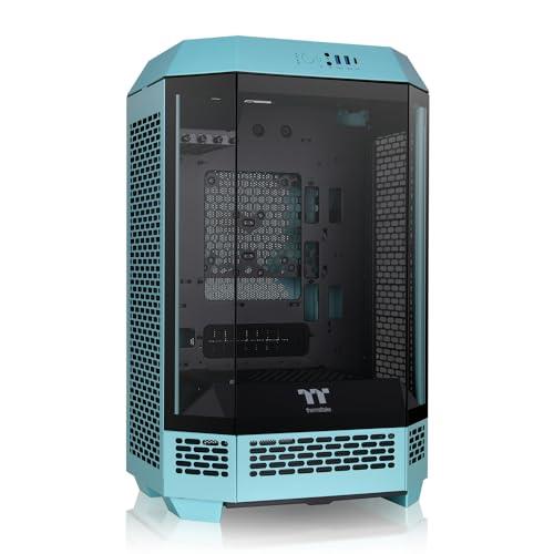 Thermaltake The Tower 300 Tempered Glass Micro Tower Case Turquoise Edition, CA-1Y4-00SBWN-00
