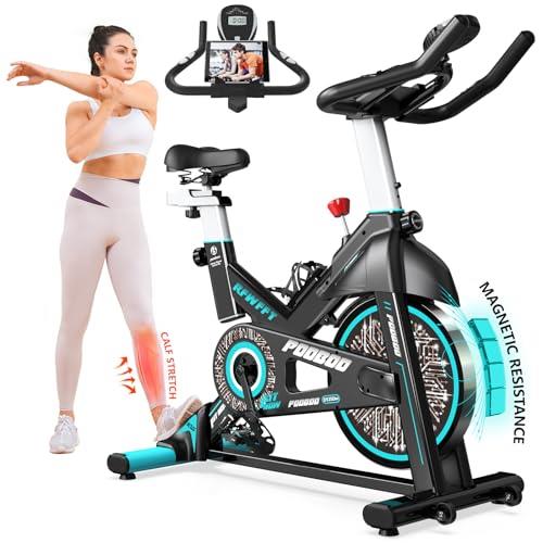 pooboo Indoor Cycling Bike, Belt Drive Indoor Exercise Bike,Stationary Bike LCD Display for Home Cardio Workout Bike Training