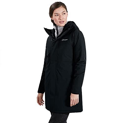 Berghaus Women's Hinderwick Insulated Waterproof Jacket, Durable, Breathable Rain Coat Jacket (Pack of 1) Black