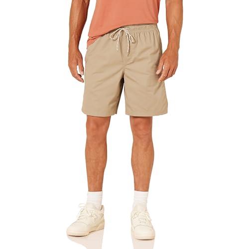 Amazon Essentials Men's Drawstring Walk Short (Available in Plus Size), Khaki Brown, Large