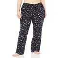 Amazon Essentials Women's Flannel Sleep Pant (Available in Plus Size), Black Stars, Medium
