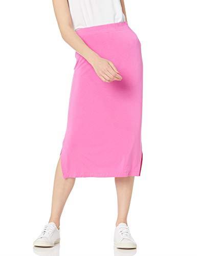 Amazon Essentials Women's Pull-On Knit Midi Skirt (Available in Plus Size), Bright Pink, Large