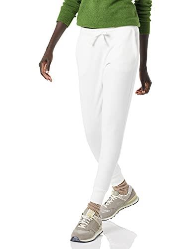 Amazon Essentials Women's Fleece Jogger Sweatpant (Available in Plus Size), White, Large