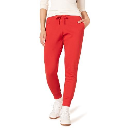 Amazon Essentials Women's Fleece Jogger Sweatpant (Available in Plus Size), Red, Medium