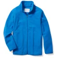 Amazon Essentials Boys' Polar Fleece Full-Zip Mock Jacket, Blue, Medium