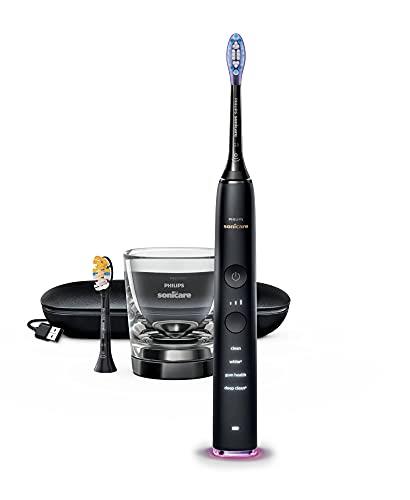 Philips Sonicare DiamondClean 9400 Electric Toothbrush with App HX9917/89, Networked Cleaning, Pressure Sensor, Intelligent Brush Head Detection, 4 Cleaning Programs, 3 Intensity Levels, Black