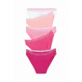 Bonds Girls' Underwear Bikini Brief, White/Pink (5 Pack), 8/10