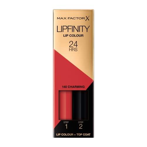 Max Factor Lipfinity 2-step Long Lasting Lipstick - 140 Charming, 2.3 ml + 1.9 g