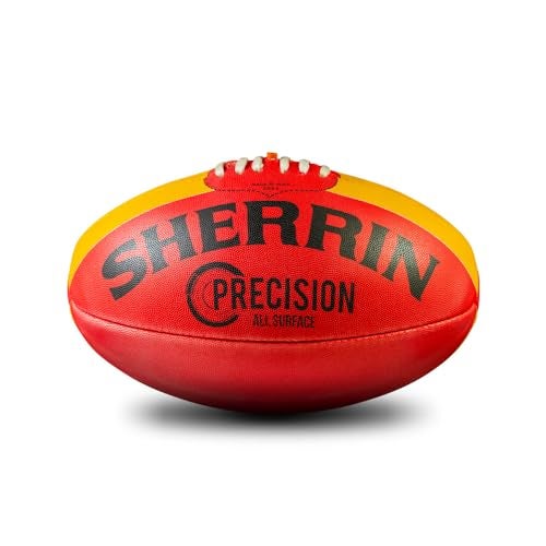 Sherrin Precision Synthetic Football, Red, Size 2