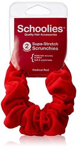 Schoolies Hair Accessories Scrunchie 2 Pieces, Radical Red