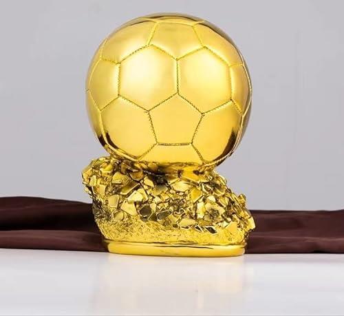 Yiwoop Golden Ball 9.8in Soccer Trophy Best Player Award Birthday Gift Card