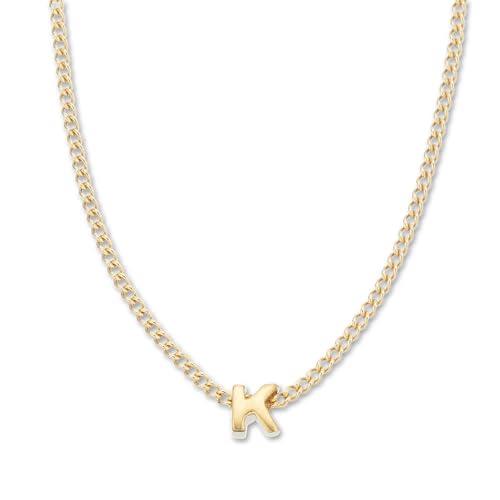 Palas Jewellery Women's Tiny Love Letter K Necklace, Gold