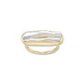 Palas Jewellery Women's Illuminate Pearl Ring, Gold, Small