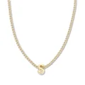 Palas Jewellery Women's Tiny Love Letter S Necklace, Gold