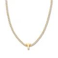Palas Jewellery Women's Tiny Love Letter T Necklace, Gold