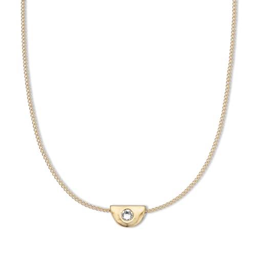 Palas Jewellery Women's April Diamond Birthstone Chain Necklace, Gold
