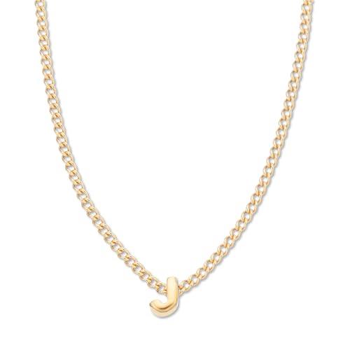 Palas Jewellery Women's Tiny Love Letter J Necklace, Gold