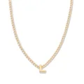 Palas Jewellery Women's Tiny Love Letter L Necklace, Gold