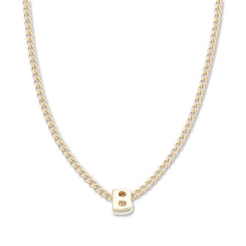 Palas Jewellery Women's Tiny Love Letter B Necklace, Gold