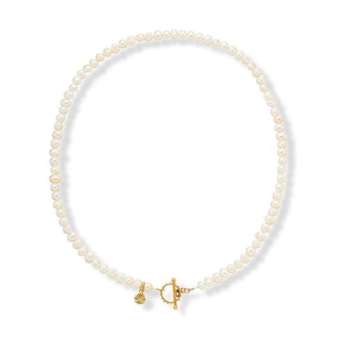 Palas Jewellery Women's Pearl Fob Necklace/Wrap Bracelet Strand Necklace, Off White