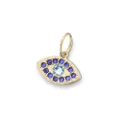 Palas Jewellery Women's Mati Evil Eye Charm, Gold/Blue